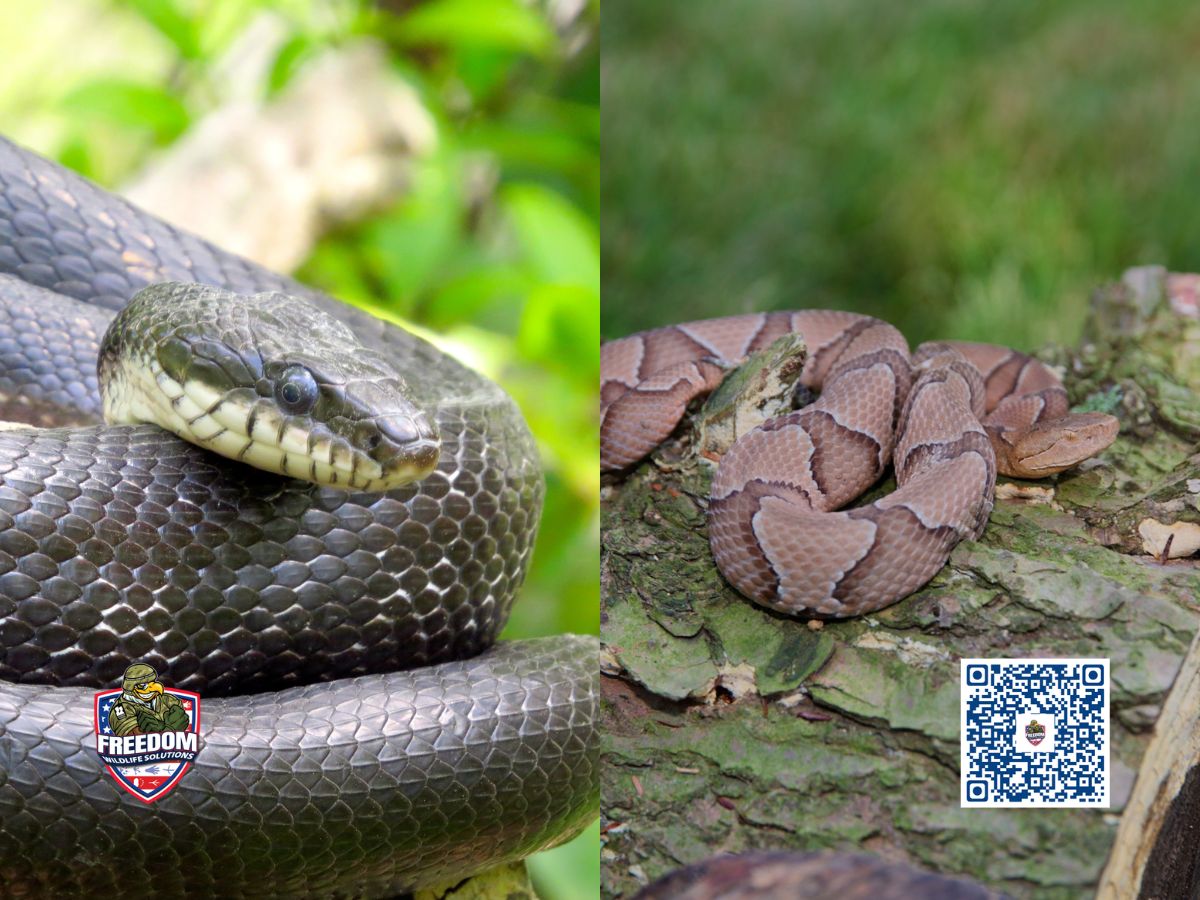Rat Snake and Copperhead