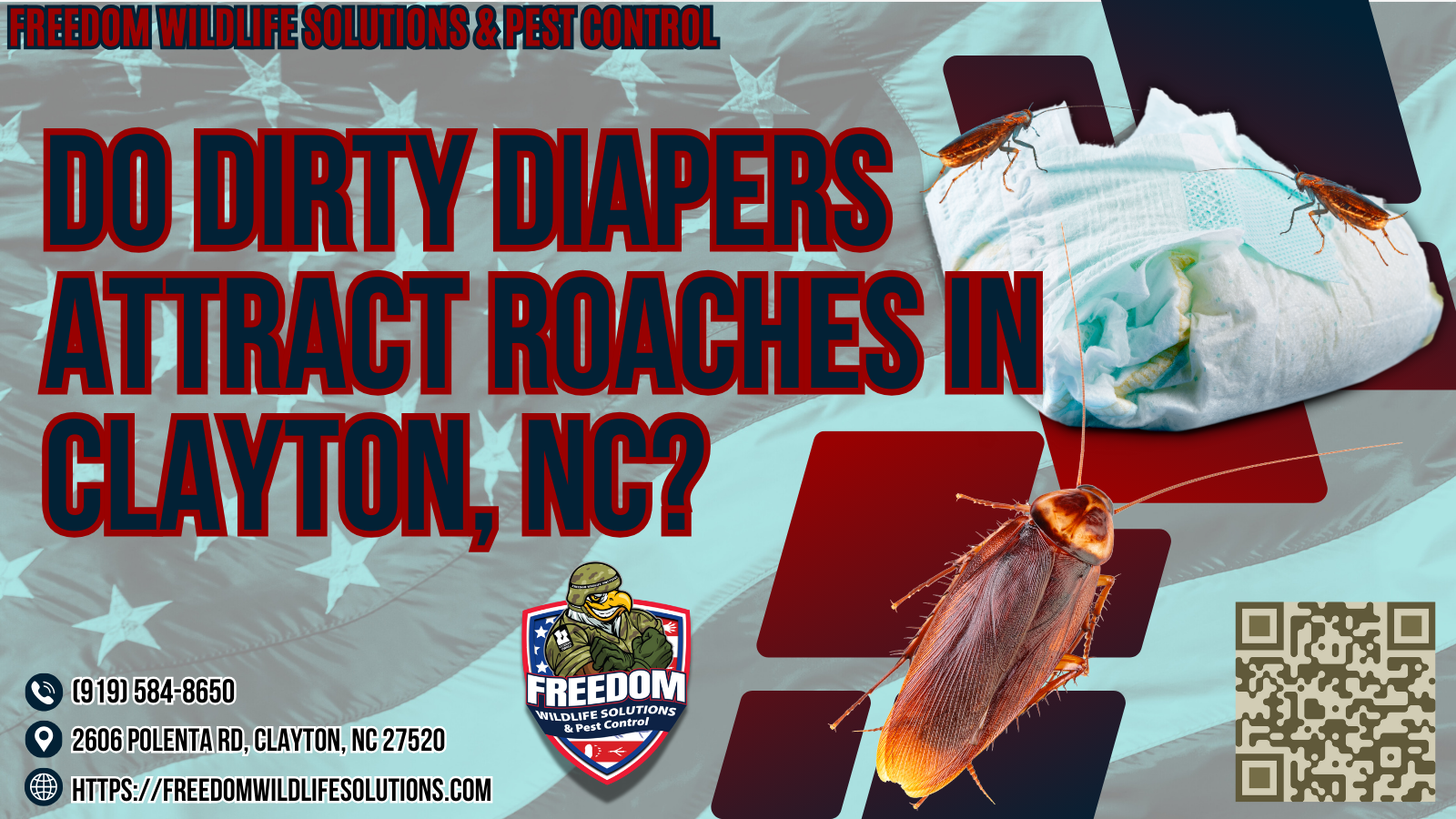 Do Dirty Diapers Attract Roaches in Clayton, NC..