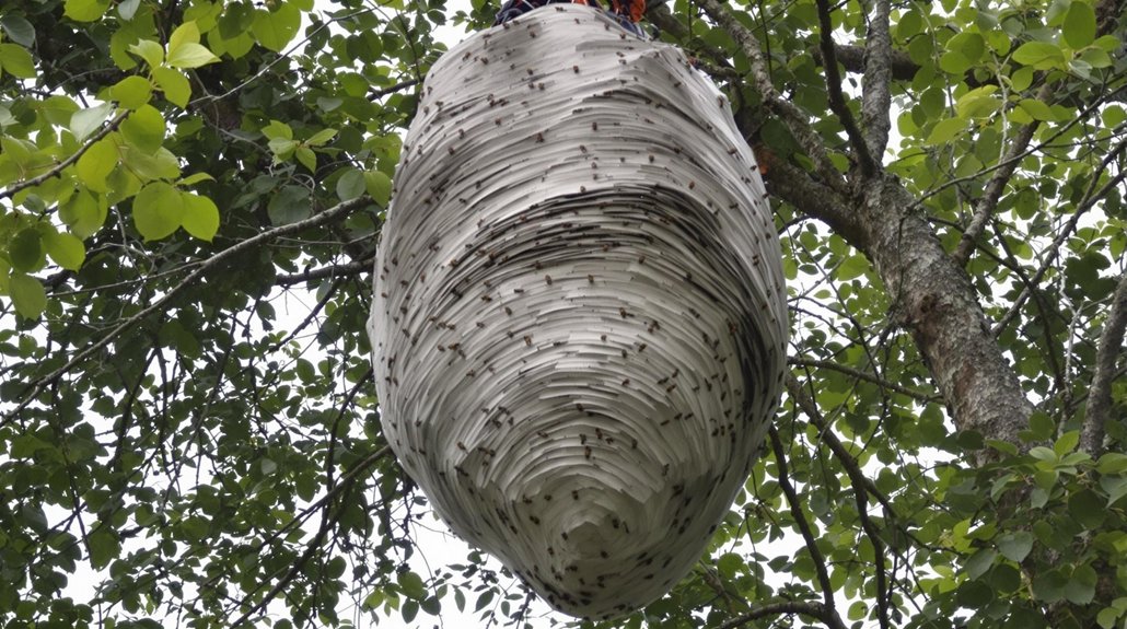 hornet nest removal techniques