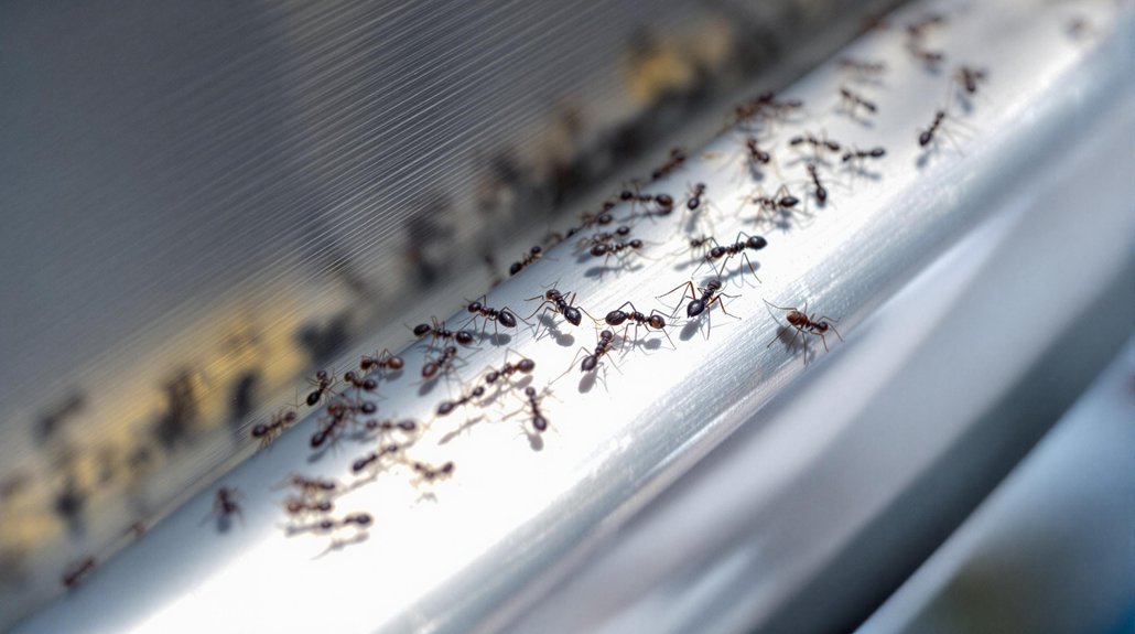 ants invading refrigerator space