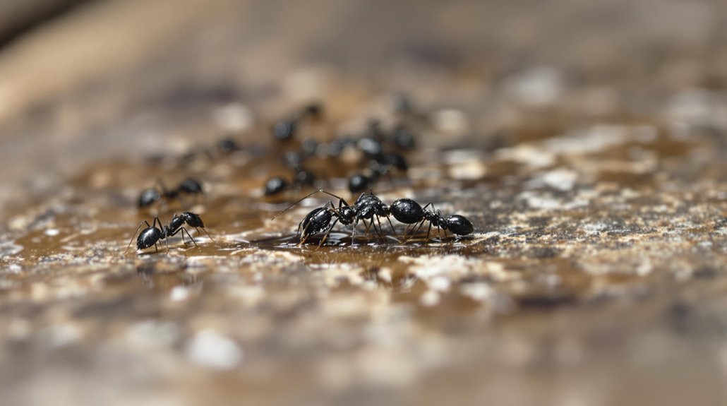 ants scavenging dead insects