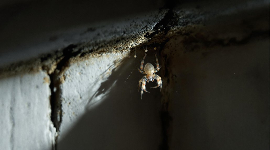 spider egg sacs hidden